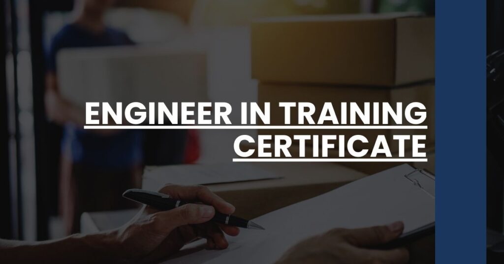 Engineer In Training Certificate Feature Image