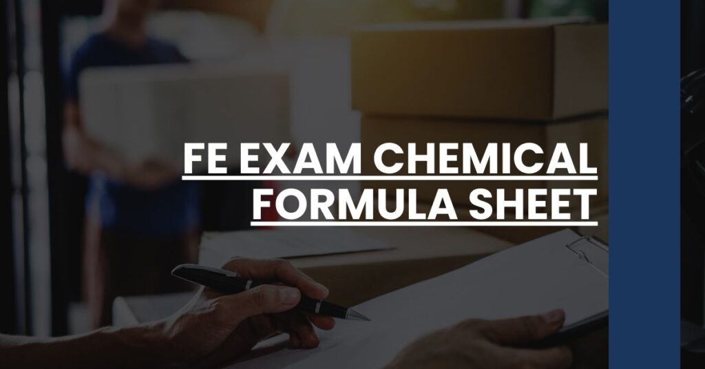 FE Exam Chemical Formula Sheet Feature Image