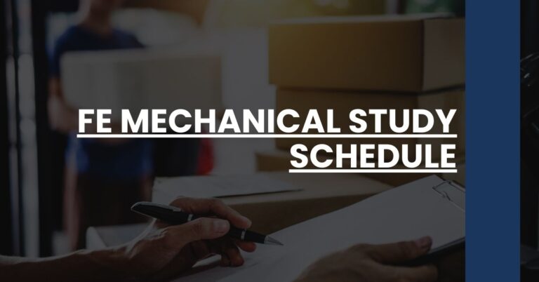 FE Mechanical Study Schedule Feature Image